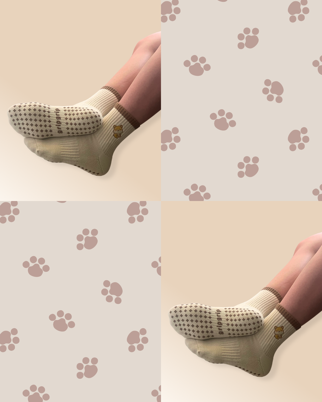 Limited Oatie Pup grip sock